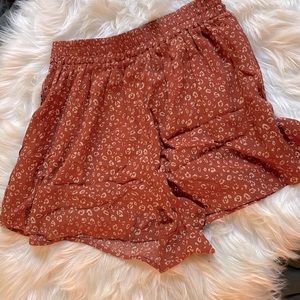 Leopard Print Burnt Sierra Shorts Size XS